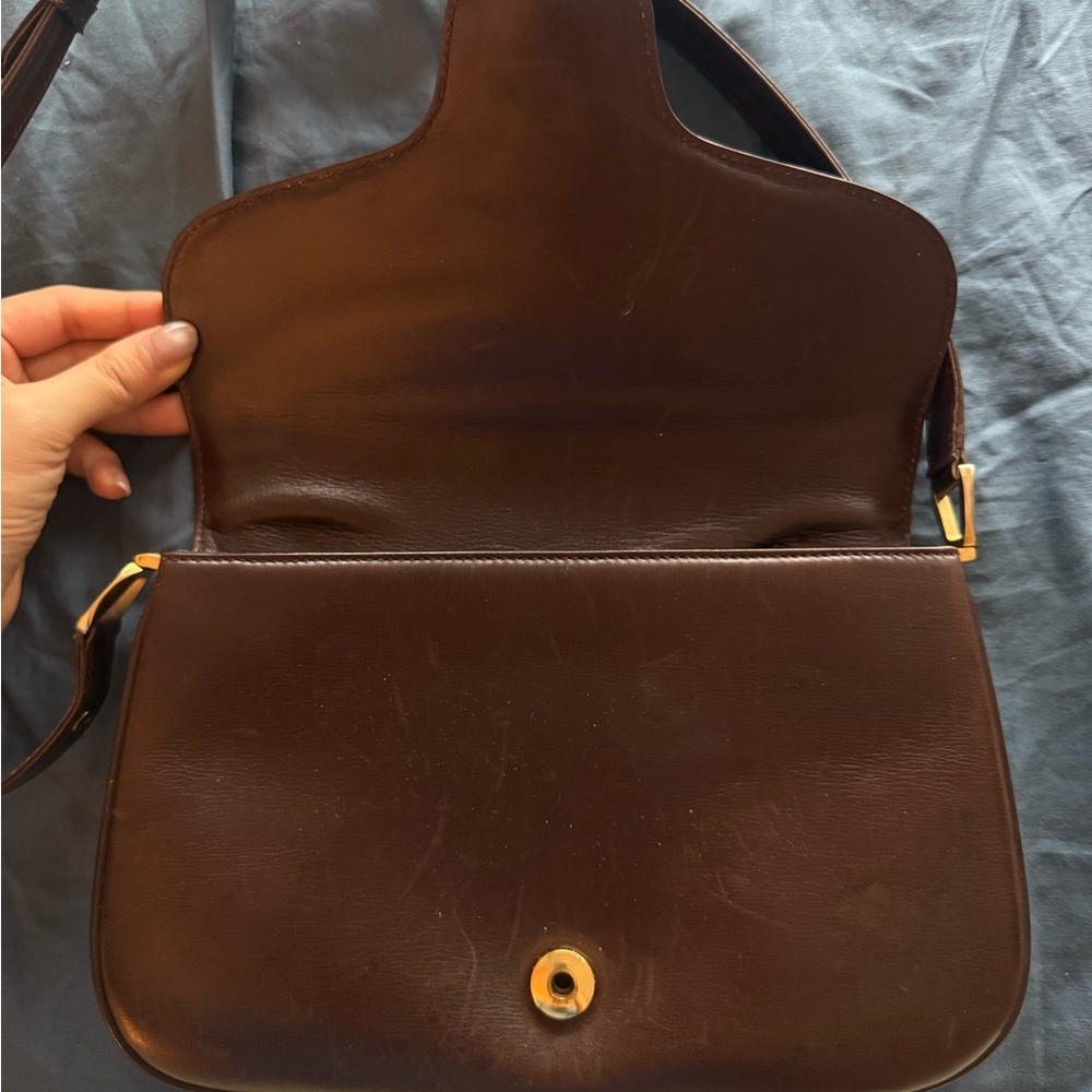Vintage Gucci Chocolate Leather Shoulder Bag - Picture 4 of 7